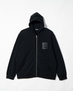 Zipped hoodie with RS hand signs on sleeves