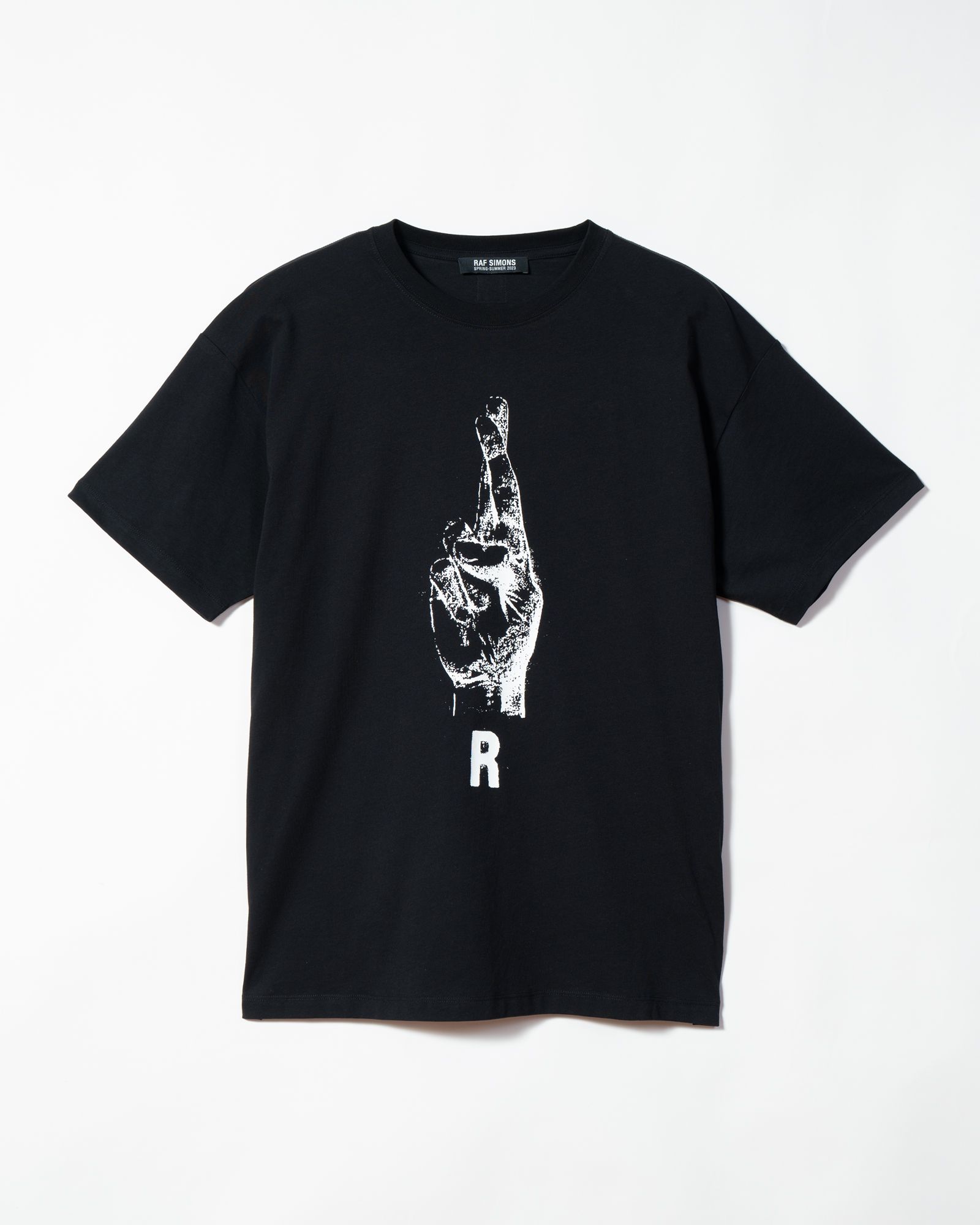 RAF SIMONS - Oversized T-shirt with hand sign print | ALTERFATE