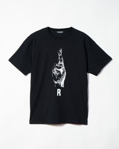 Oversized T-shirt with hand sign print