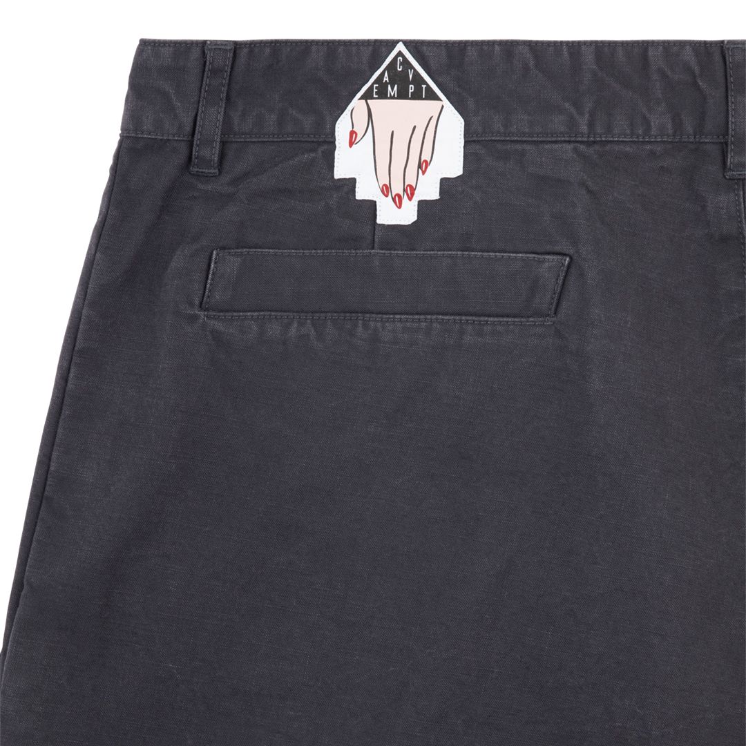 Washed Cotton Canvas One Tuck Pants