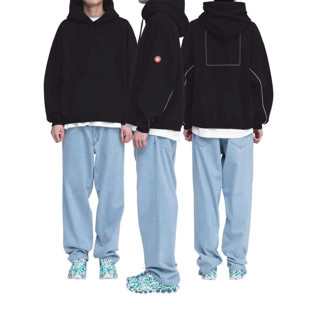 Solid Loose Hoody Black