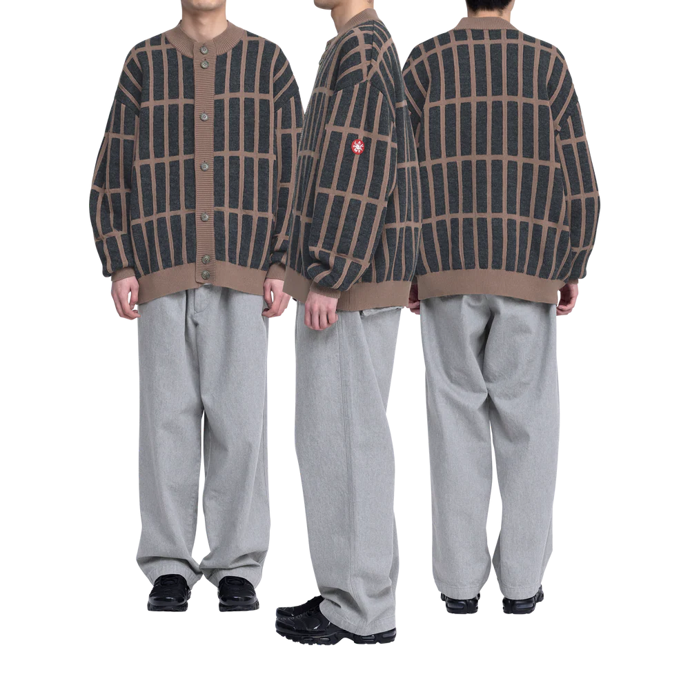 Rectangular Bar Knit Cardigan