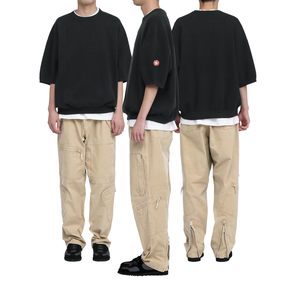 DBL Knit Short Sleeve Crew Neck Black