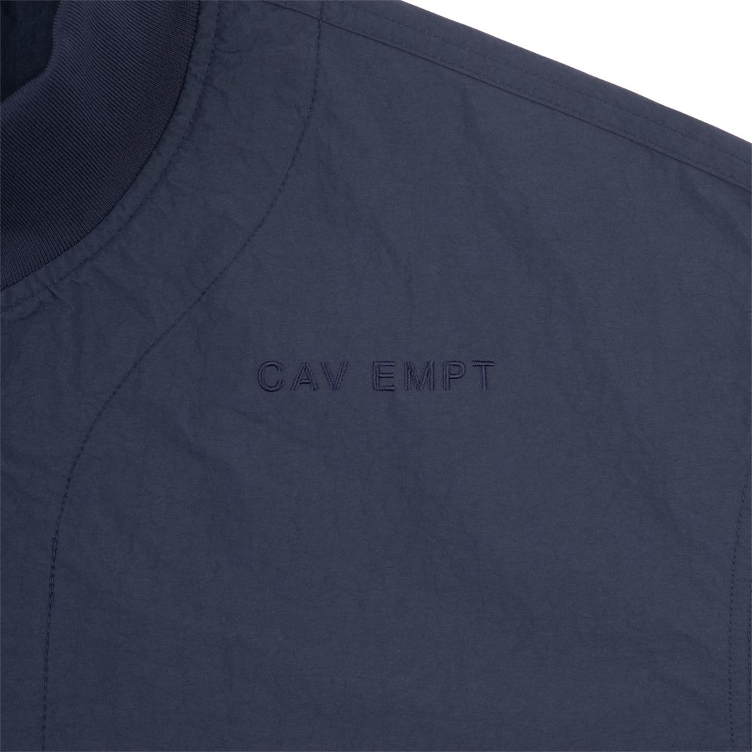 Rib Collar Nylon Zip Up
