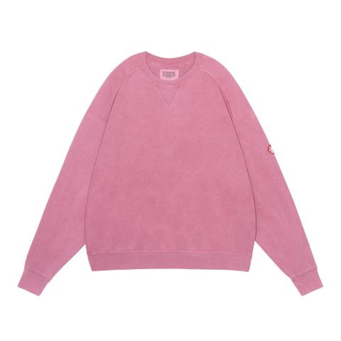 Overdye Panel Shoulder Crew Neck Red