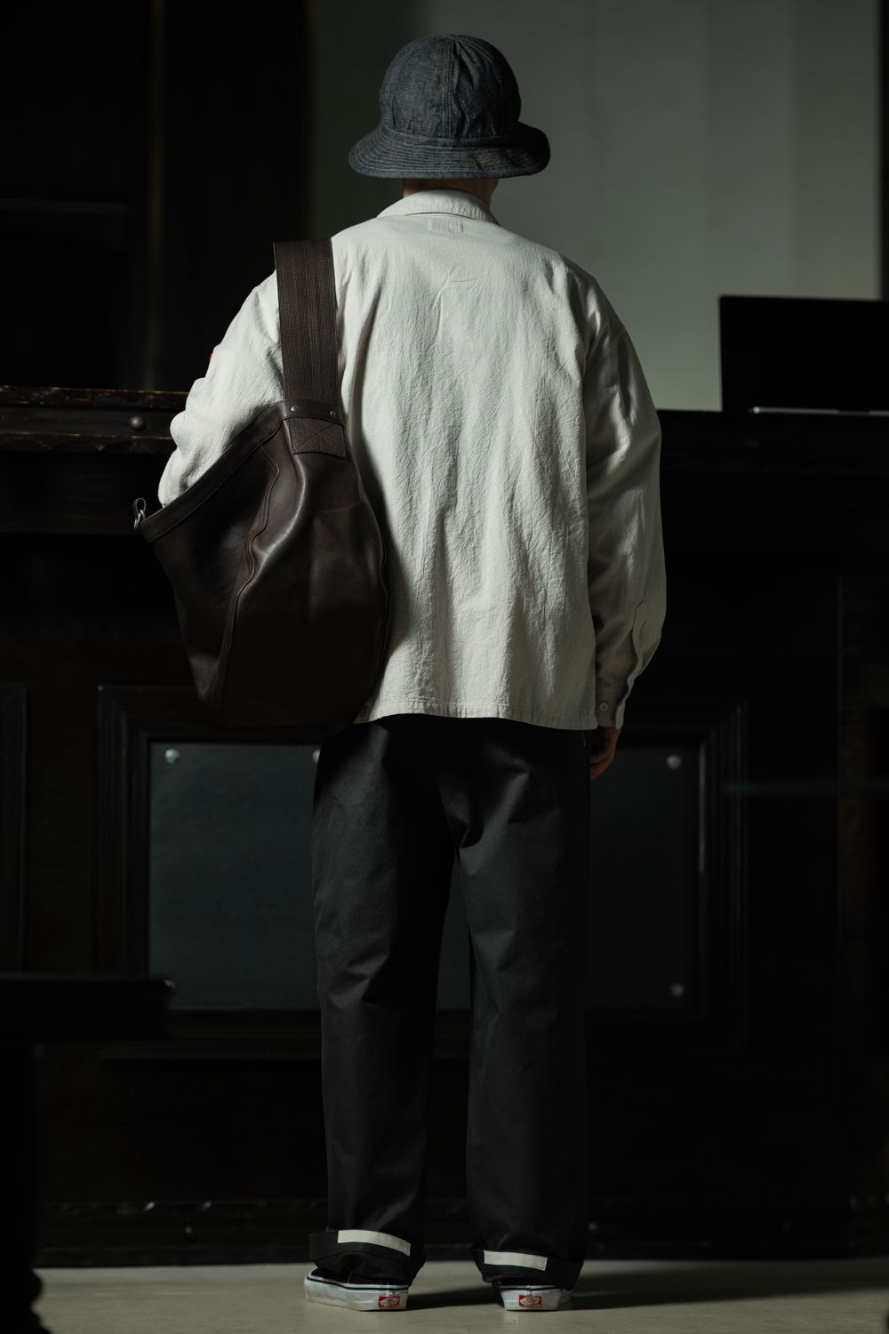Craft Neutral — C.E Coloured Cotton Twill Open Shirt Grey × T.T × YOUTH OF THE WATER