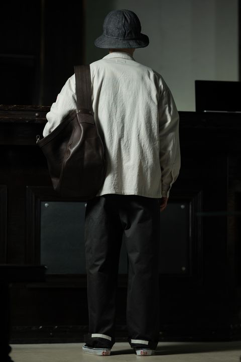 Craft Neutral — C.E Coloured Cotton Twill Open Shirt Grey × T.T × YOUTH OF THE WATER