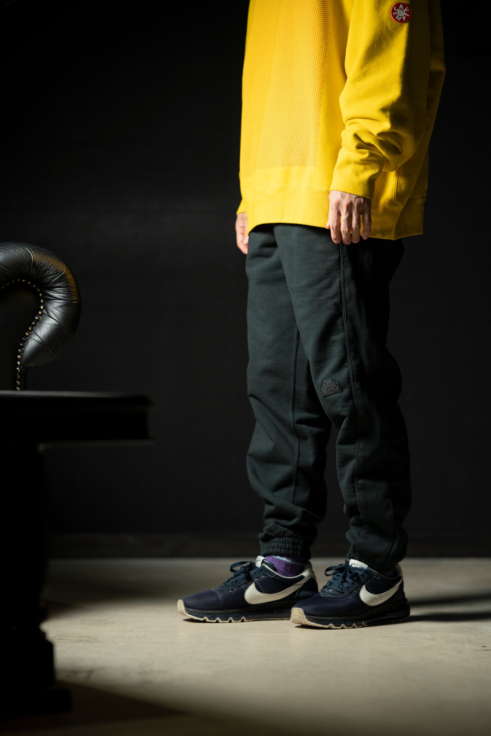 Side rib poly jog pants ピンク S シーイー