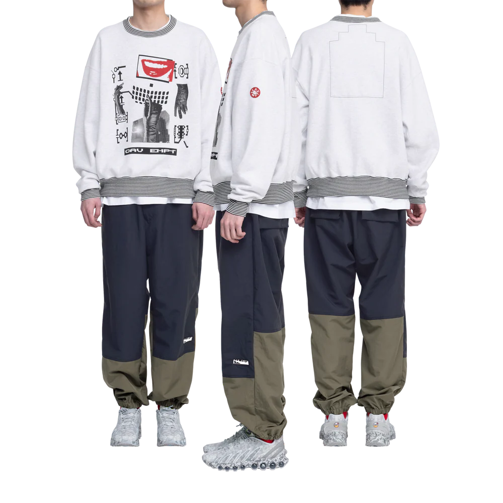 Lips Display Crew Neck Grey