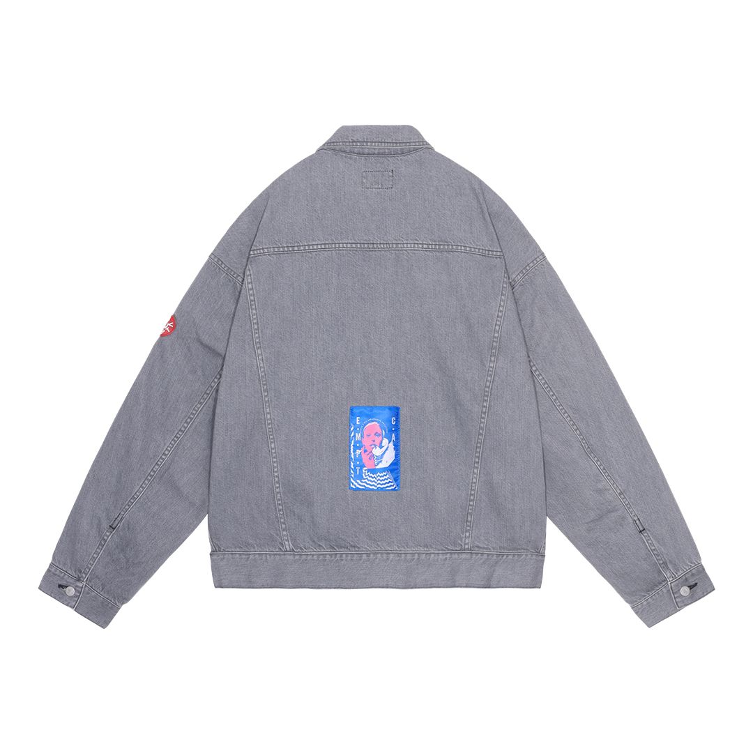 Washed Black Denim Trucker Jacket