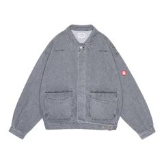 Washed Black NEP Denim Button Jacket