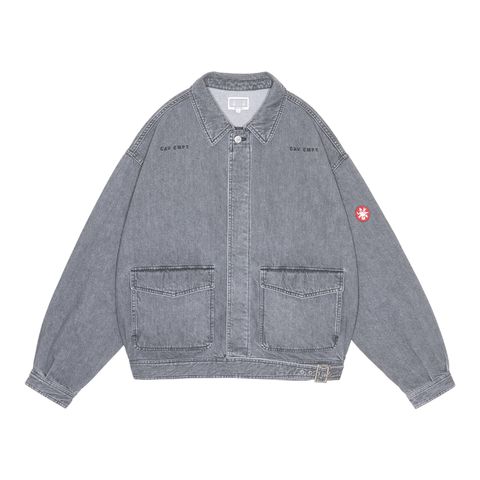 Washed Black NEP Denim Button Jacket