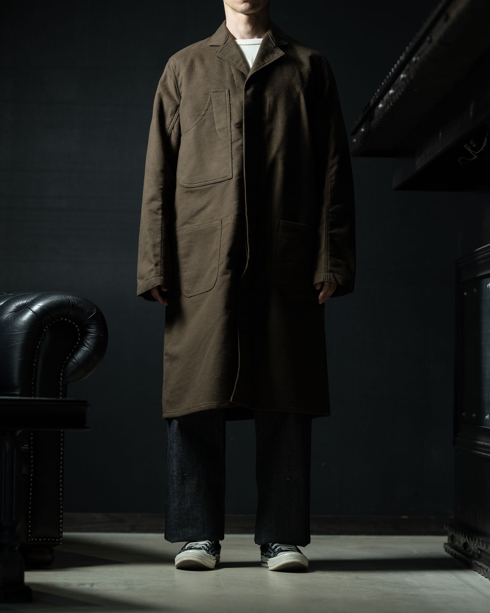 LOT.413 BRITISH POSTAL WORKER COAT DARK BROWN - TAIGA TAKAHASHI