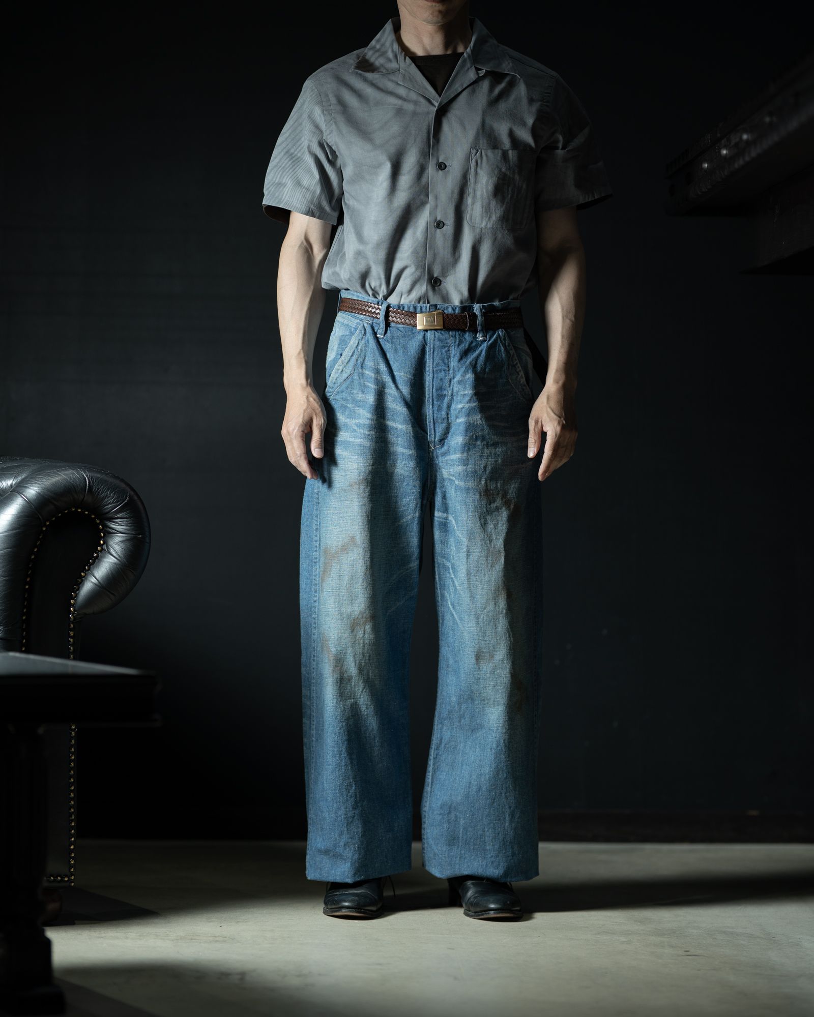 Lot.717 Damaged Painter Pants With Buckle - TAIGA TAKAHASHI