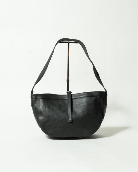 Lot.018 Newsboy Bag Horse Leather Small Black - TAIGA TAKAHASHI