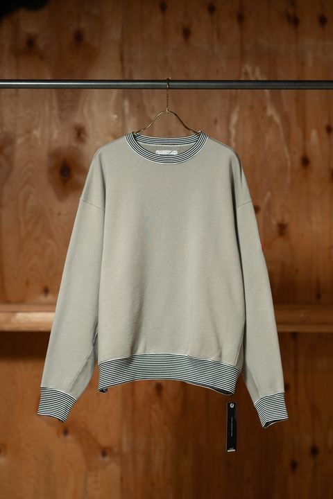 C.E Stripe Rib Solid Crew Neck