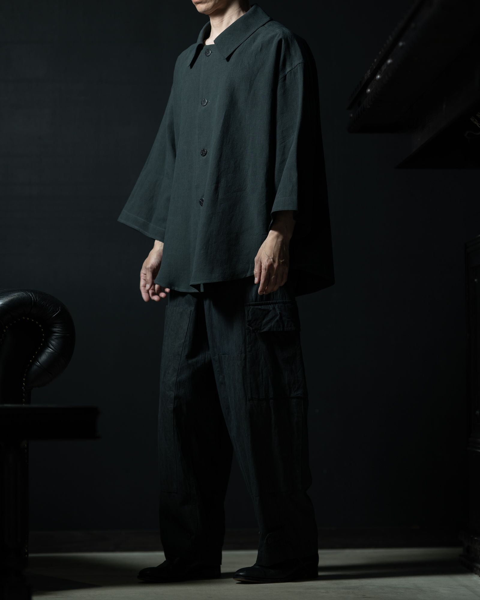 Three Quarter Sleeve Coat Shirt