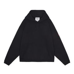 Solid Loose Hoody Black