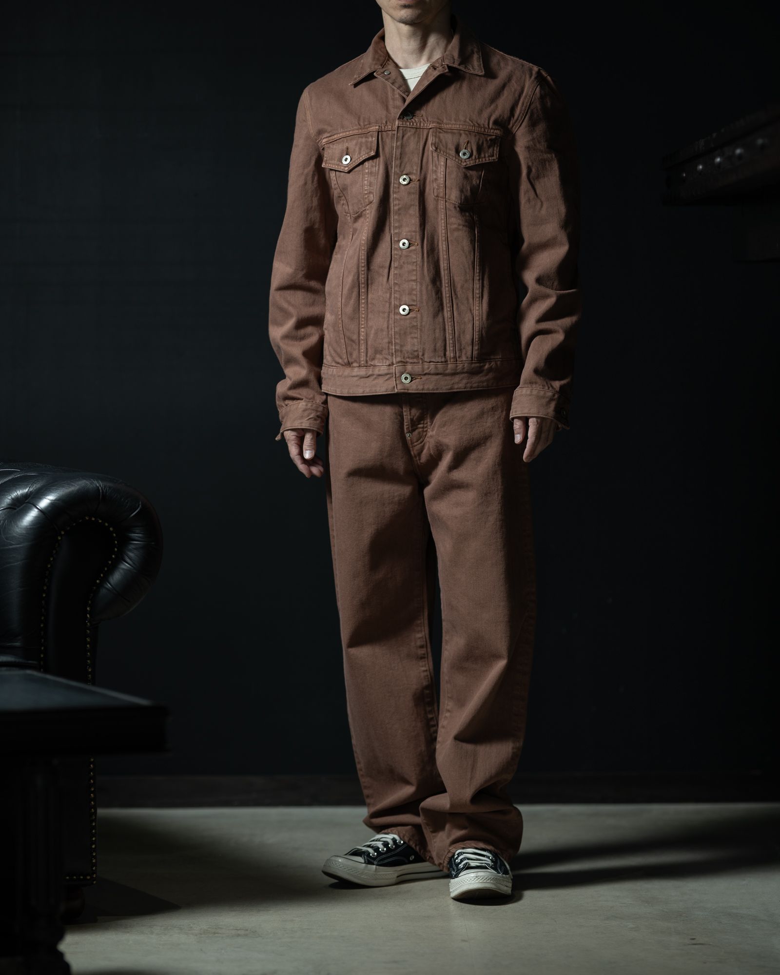 261-02007 Denim Jacket Persimmon Brown