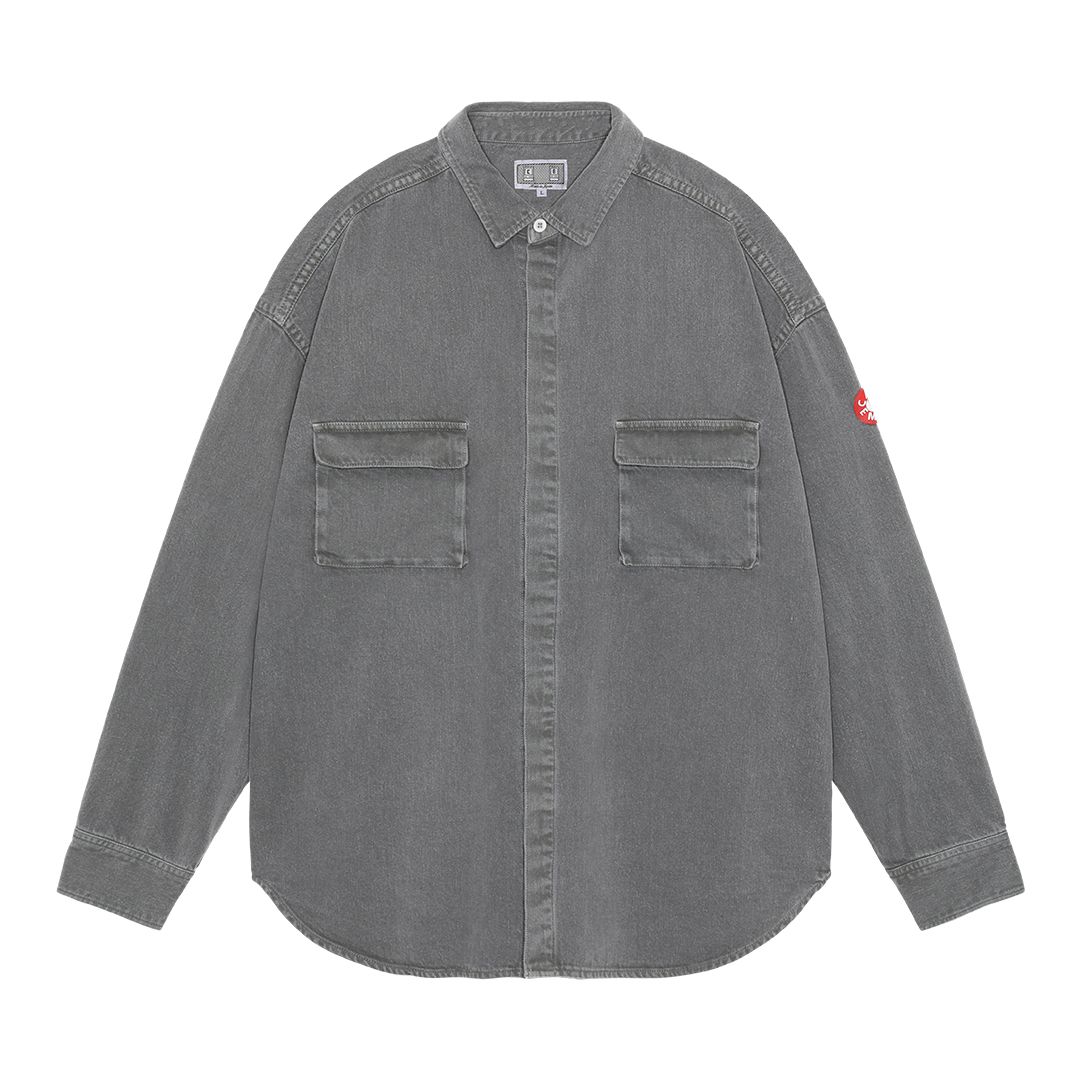 C.E - Overdye Colour Denim Big Shirt Green | ALTERFATE