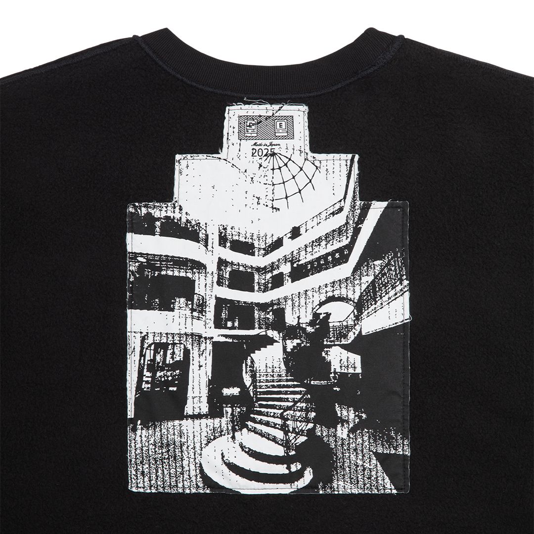 Solid Loose Crew Neck Black