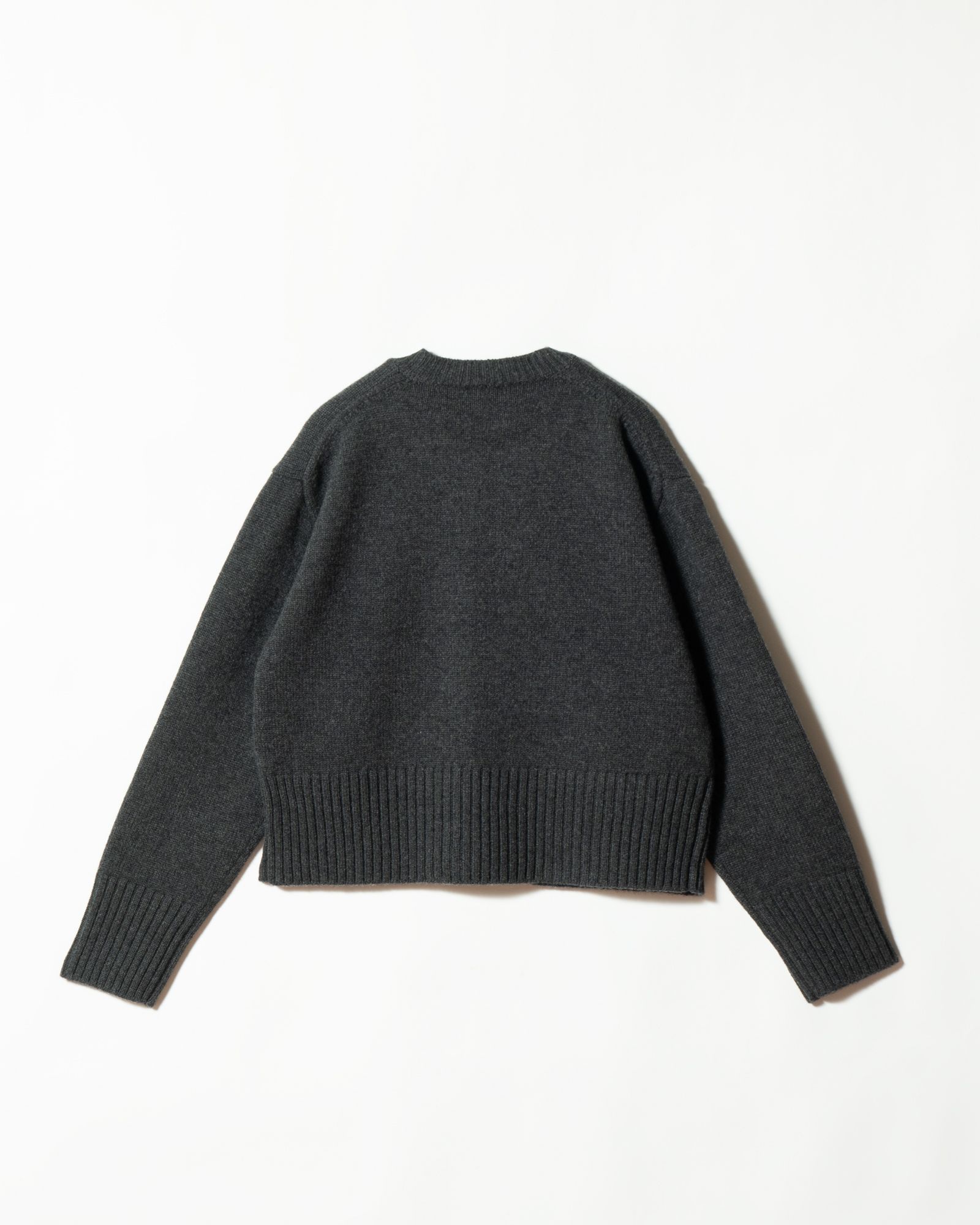 LOT.506 DB CARDIGAN CASHMERE WOOL CHARCOAL - TAIGA TAKAHASHI