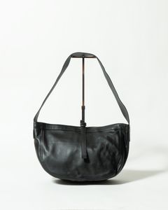Lot.018 Newsboy Bag Small（Calf Leather Black） - TAIGA TAKAHASHI