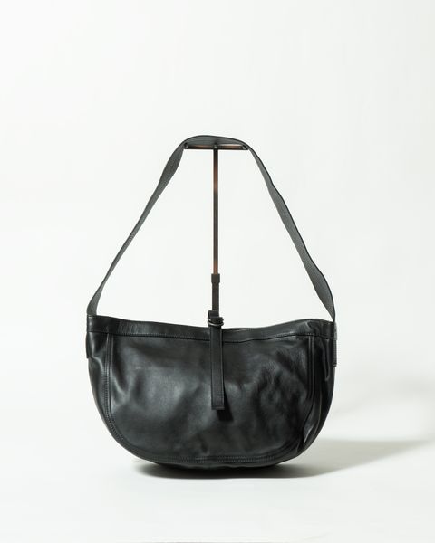 Lot.018 Newsboy Bag Small（Calf Leather Black） - TAIGA TAKAHASHI