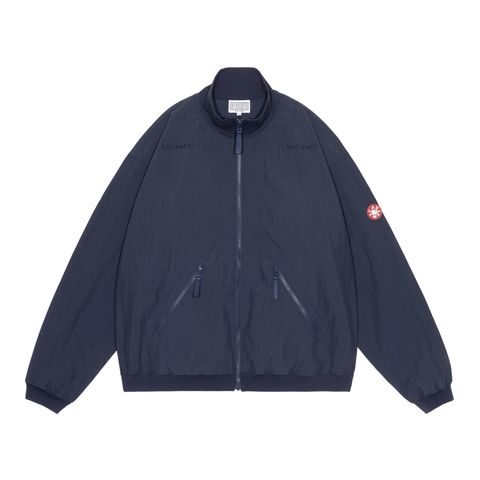 Rib Collar Nylon Zip Up