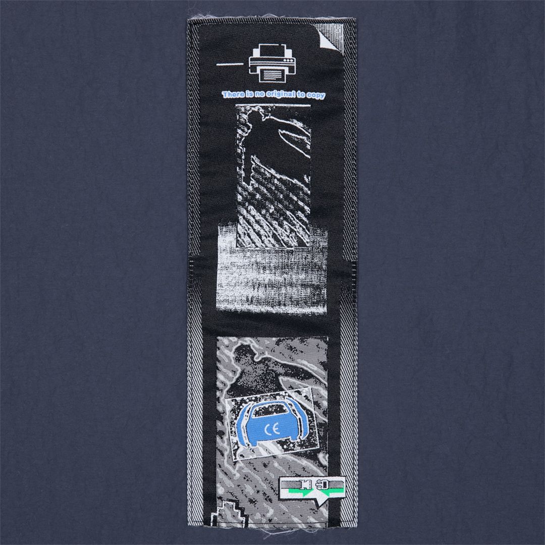 Rib Collar Nylon Zip Up