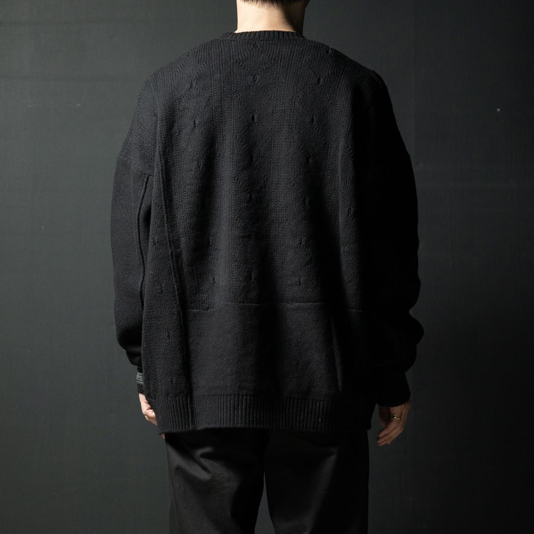 RAF SIMONS - 【ラスト1点（2）】Loose fit braid relief roundneck 