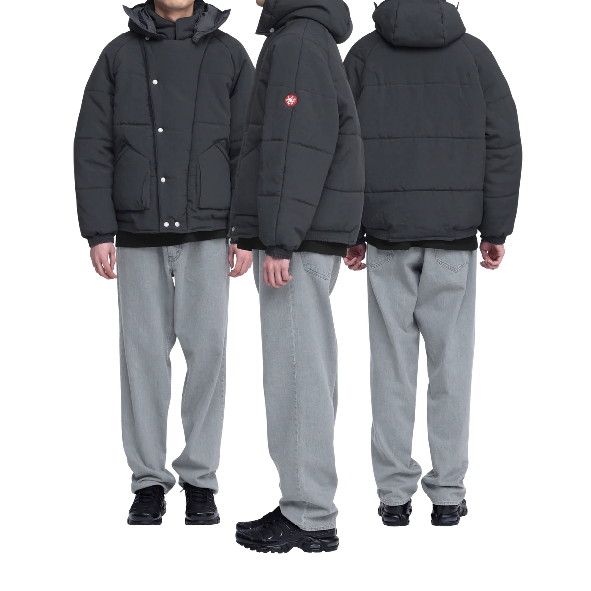 Diagonal Flap Puff Jacket