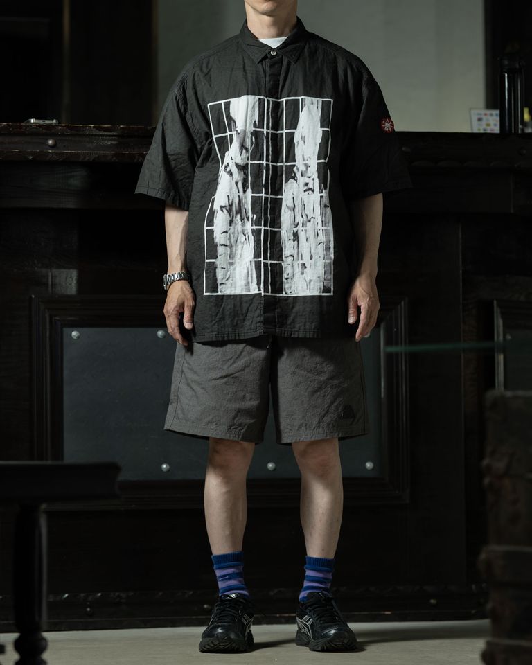STYLE NO. 1140 C.E MD Guy Short Sleeve Shirt × CN Rip Beach Shorts、ビーチショーツで作る盛夏のカジュアルコーデ