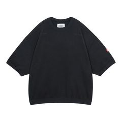 DBL Knit Short Sleeve Crew Neck Black