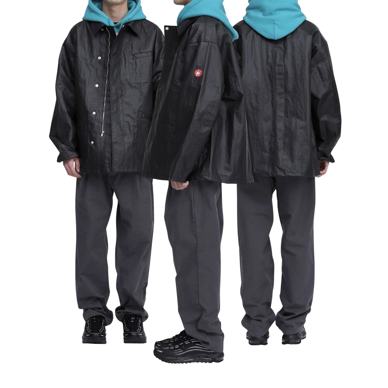 PU Layer Nylon Zip Jacket