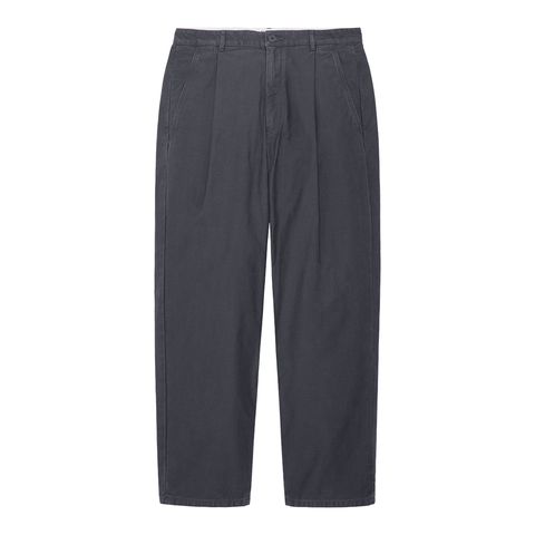 Washed Cotton One Tuck Pants