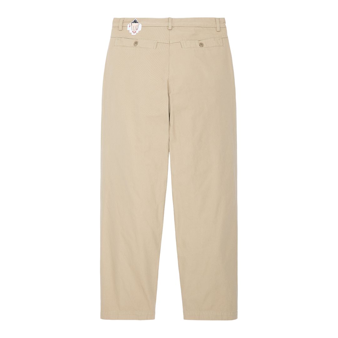 Cotton Casual Two Tuck Pants