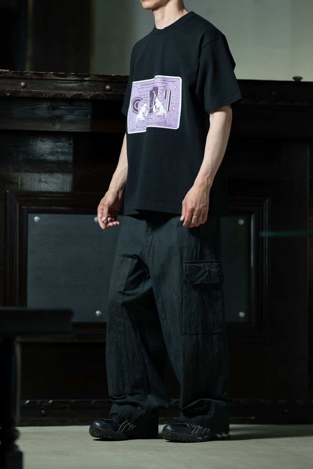 C.E One Dimensional Projection T × amachi. Double Knee Cargo Pants Light Weight、ストリート×アマチで組むカーゴコーデ