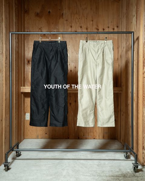 YOUTH OF THE WATER（ユースオブザウォーター）262-03003 Cotton Pants｜ハンティングジャケットと同生地のセミワイドパンツ