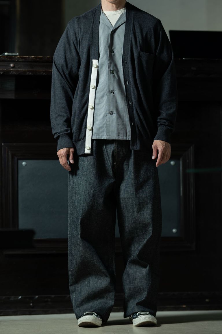 Akitasugi Blue × 1920's Indigo — T.T Lot.113 Open Collar Shirt × Lot.704 Denim Trousers