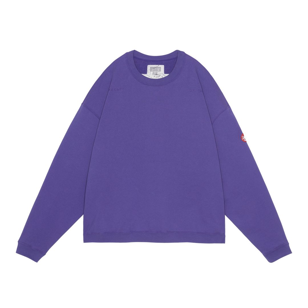 Solid Loose Crew Neck Purple