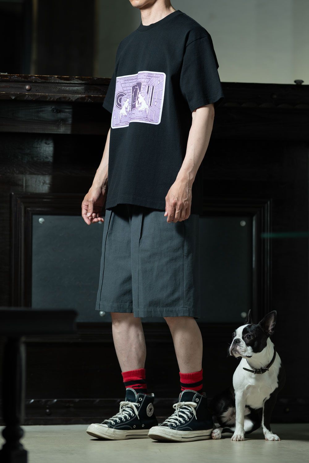 C.E One Dimensional Projection T × T.T Lot.215 U.S. Army Shorts、ストリート×ヴィンテージで組む夏の足元見せコーデ