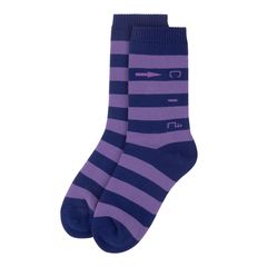 →C.2 Stripe Socks Navy