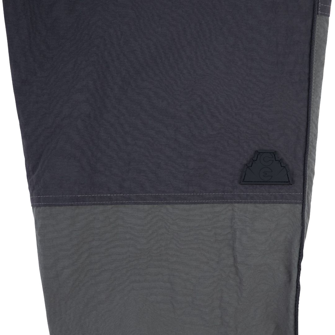 Nylon Split Warm Up Pants Black