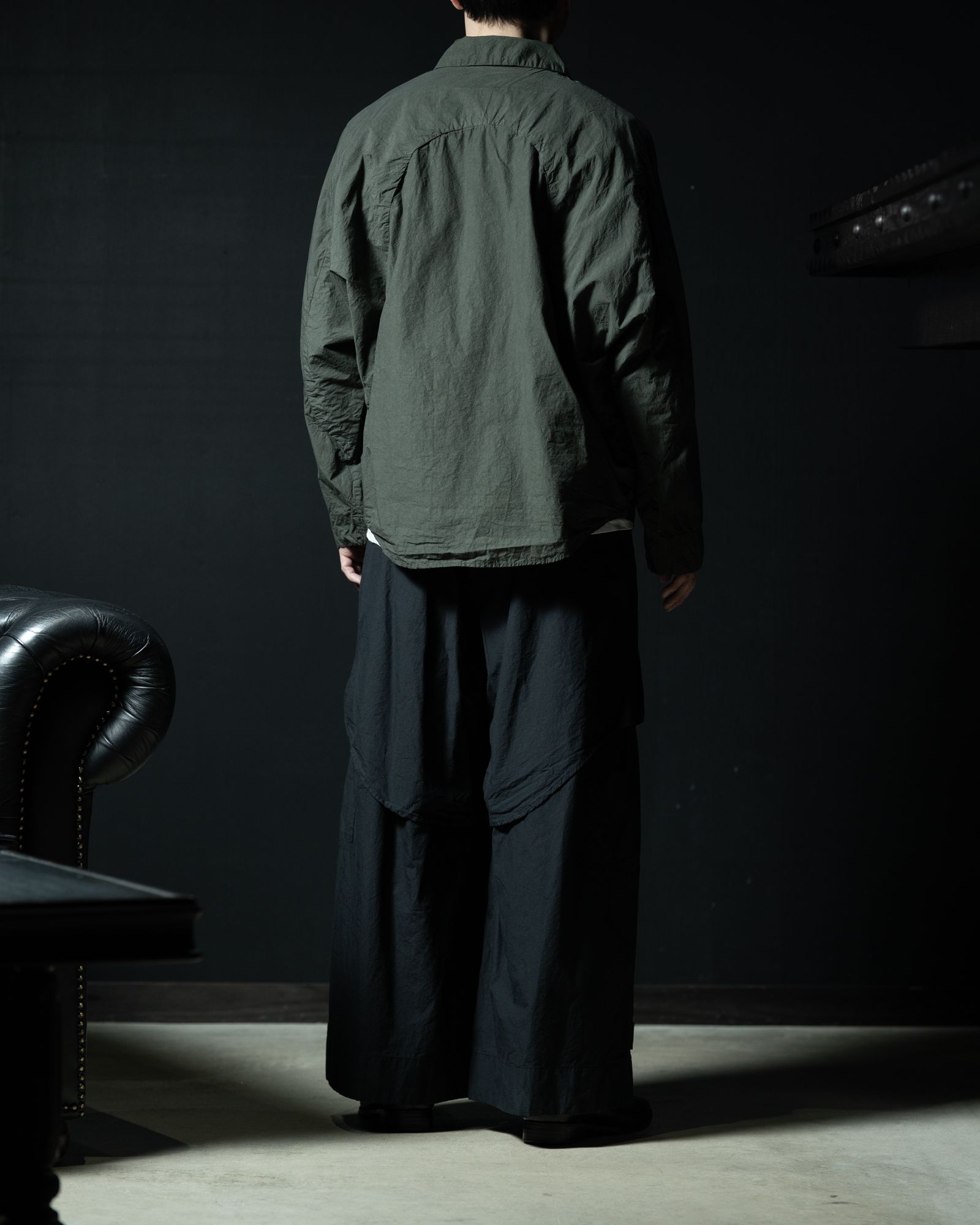 Layered Utility Pants Charcoal Black