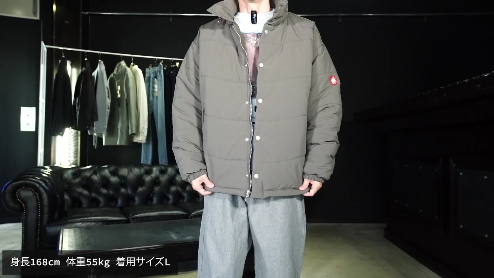 C.E - Wave Stitch Puff Jacket Grey | ALTERFATE