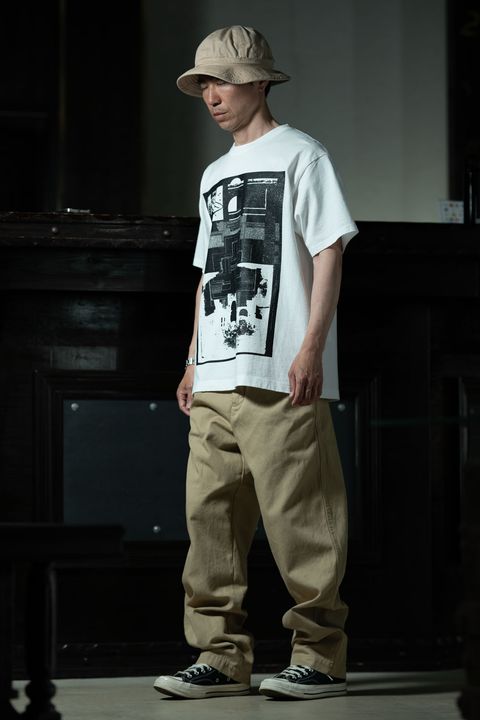Two Tuck Relax — C.E Cotton Casual Two Tuck Pants × C.E MD Caveat Aedificator T White