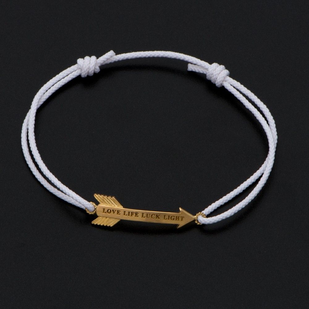 Sympathy of Soul - Arrow Cord Bracelet - K18 Yellow Gold アロー