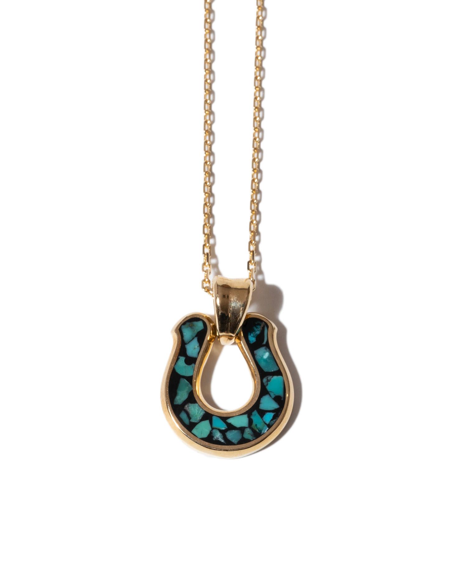 br>ポイント5倍！SYMPATHY OF SOUL Horseshoe Inlay Necklace<br