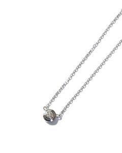 One Diamond Necklace K18 White Gold With Diamond ワンダイヤモンドネックレス